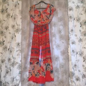 Floral Tropical Print Dress